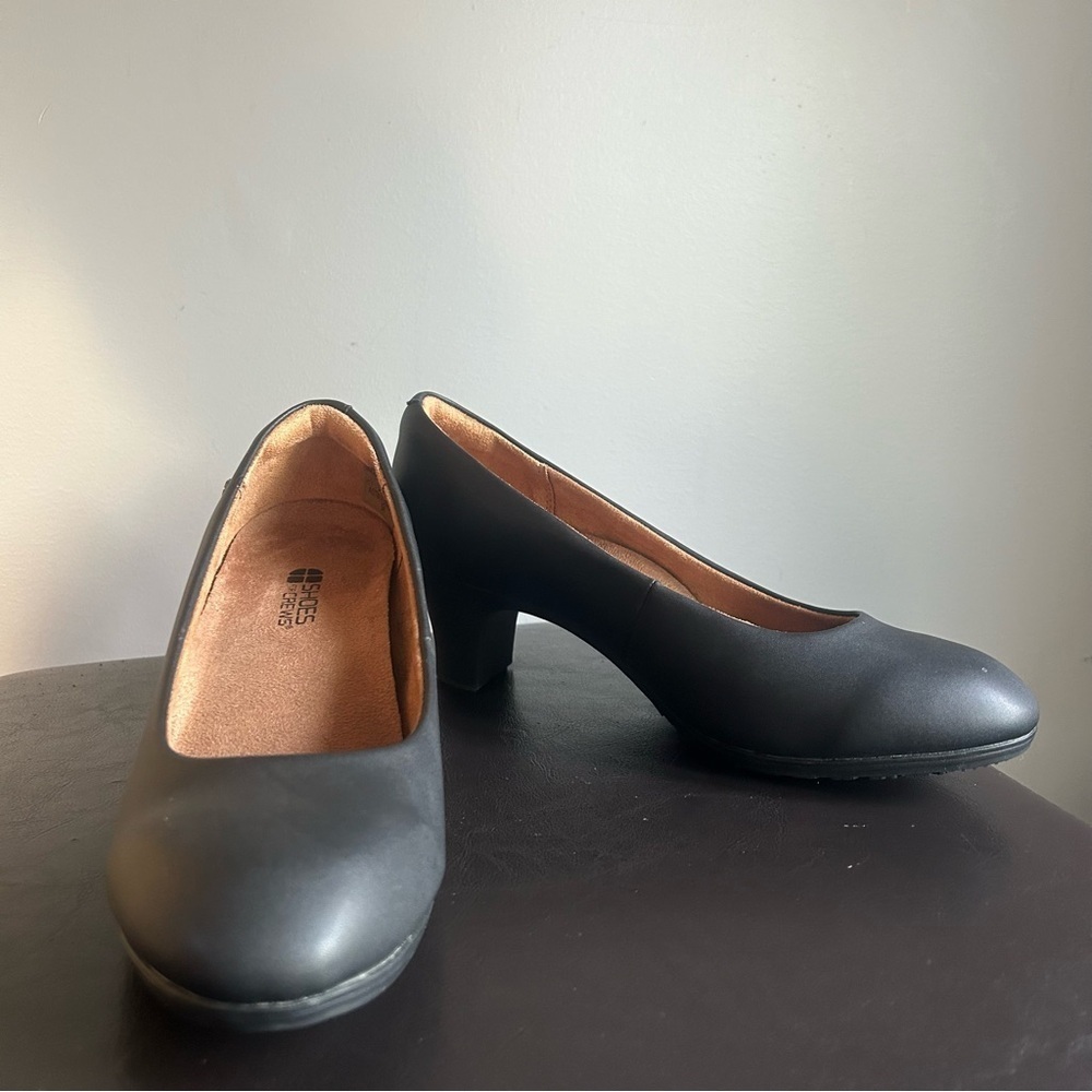 Shoes For Crews Black Olivia Slip-on Small Heel Pump Shoes